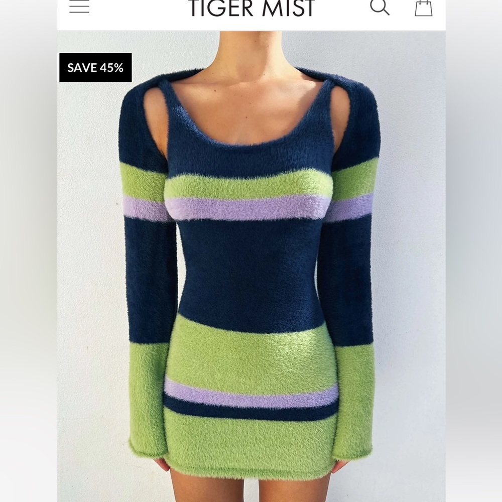 Tiger Mist dress with shrug